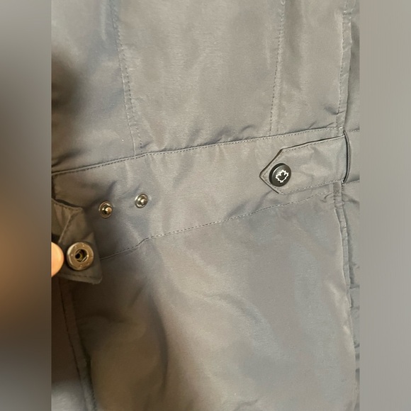 HFX Halifax Traders Gray Parka Puffer Coat with Faux Fur Removable Hood Size S - Picture 9 of 14